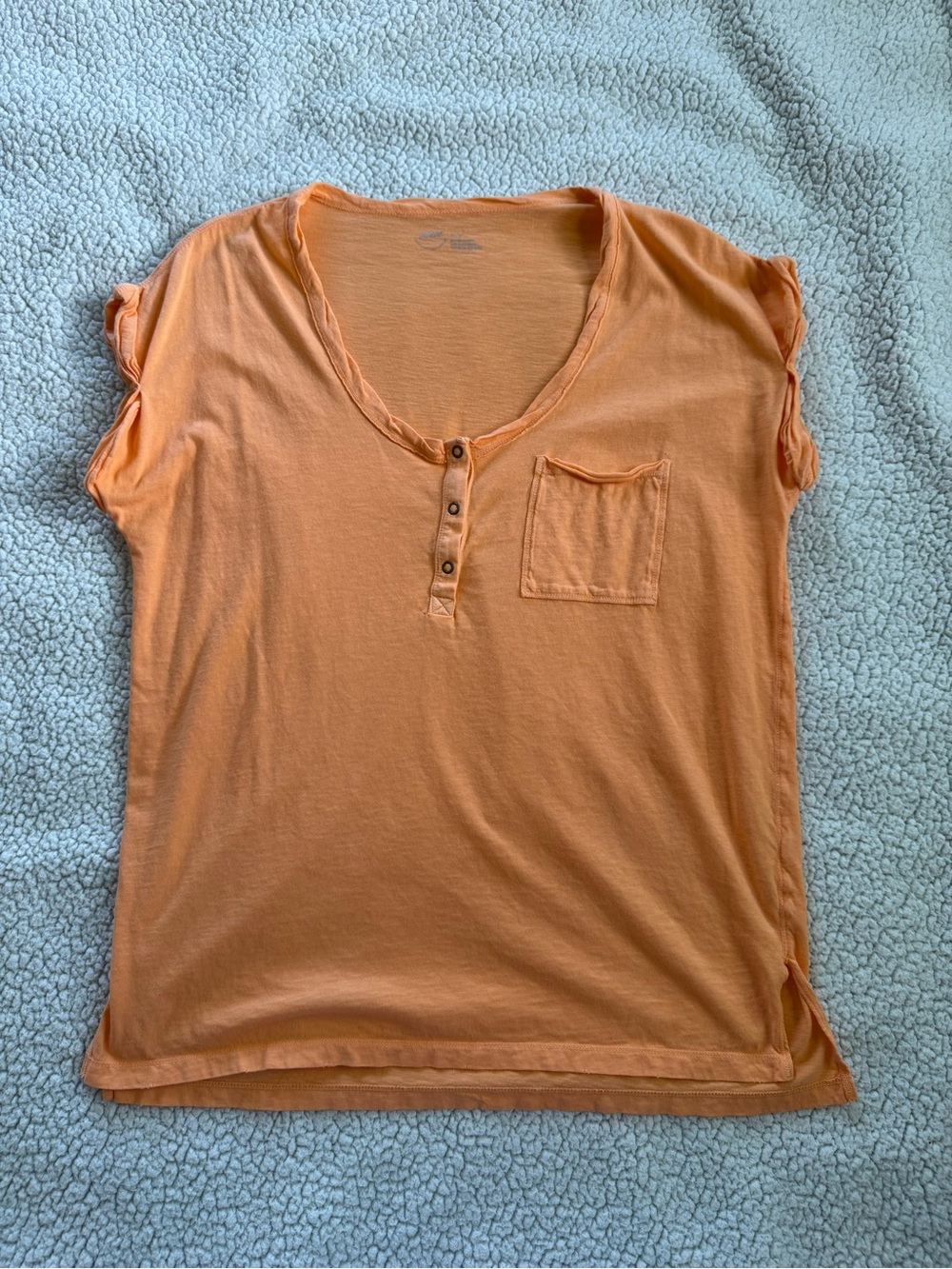 Aerie Oversized Orange Short Sleeve Pocket Tee